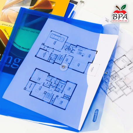 Bazic • Sobre plástico - tamaño carta (variedad de colores)